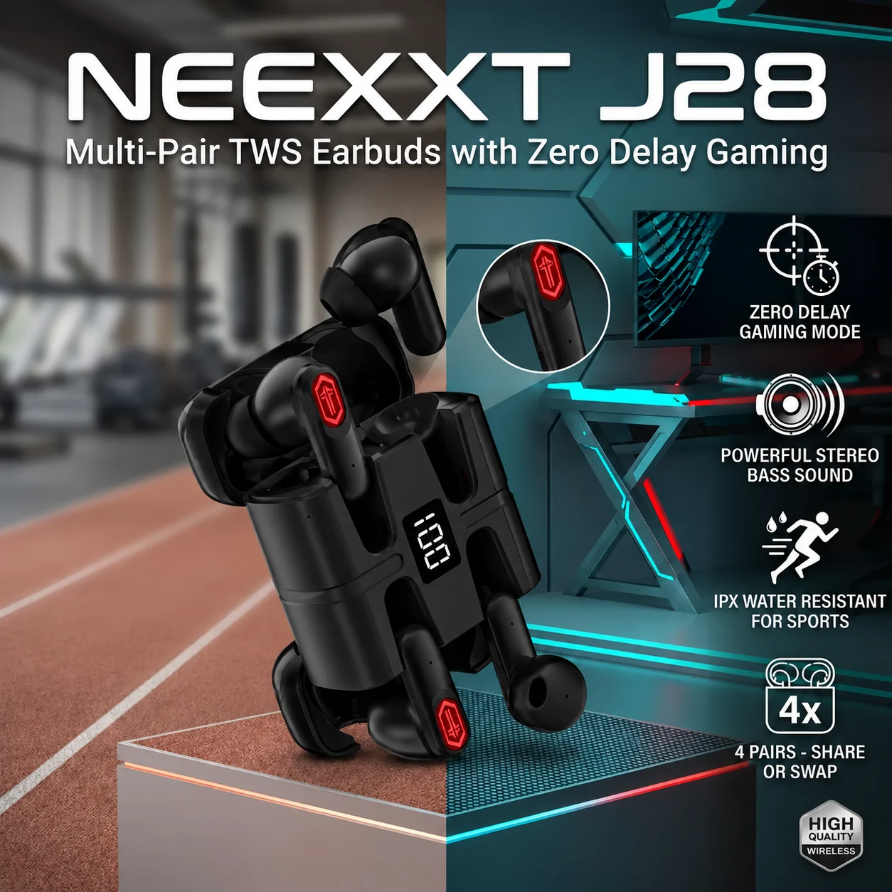 KE | VibeCore J28 Black color